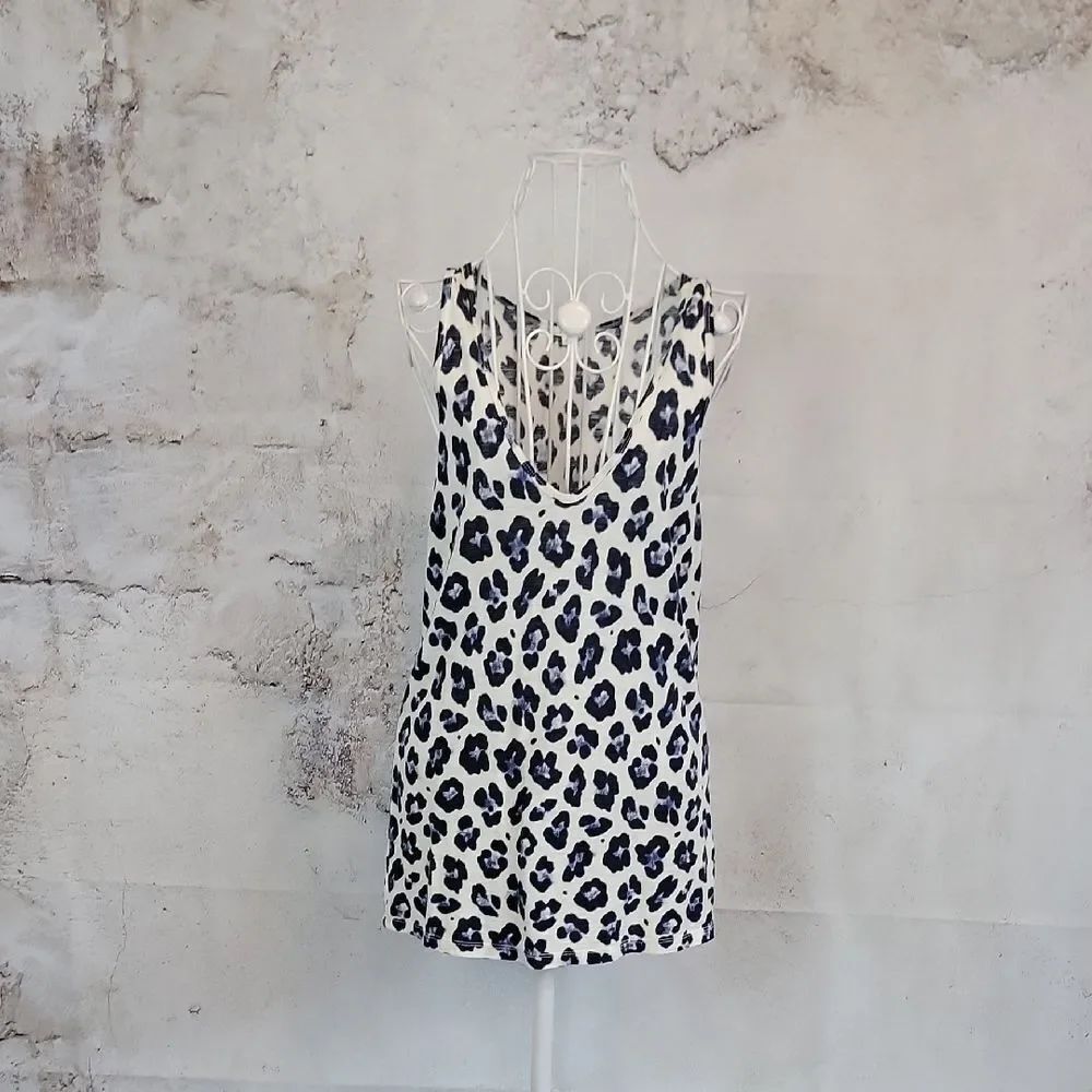 J. Crew Leopard Print Sleeveless Top Relaxed V-Neck Womens Size S